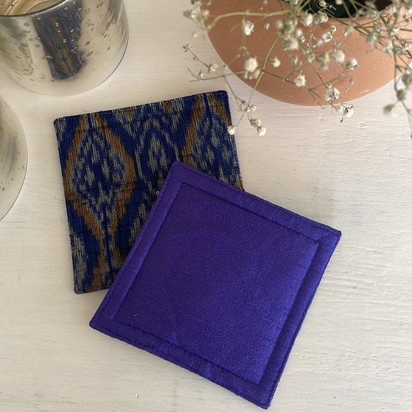 Set of 2 Cloth Coasters - washable - Picture 3 of 4